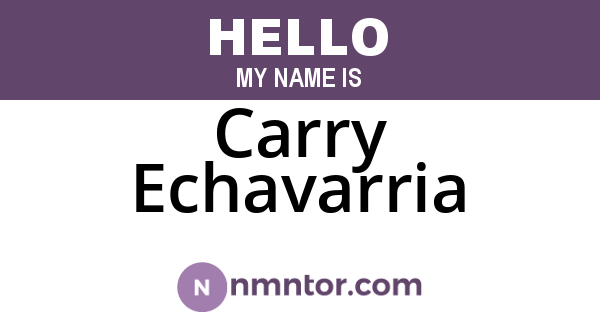 Carry Echavarria