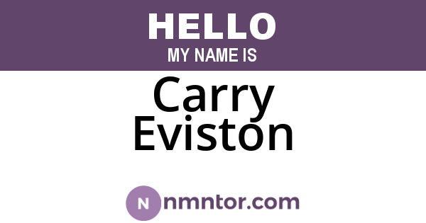 Carry Eviston