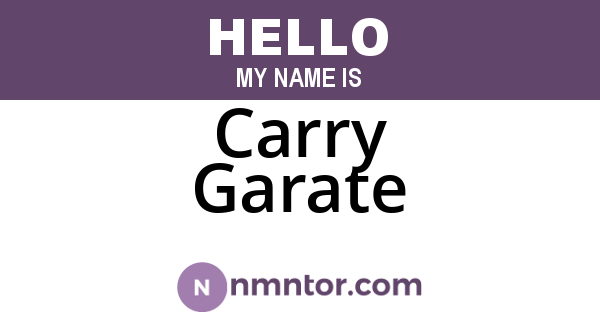 Carry Garate