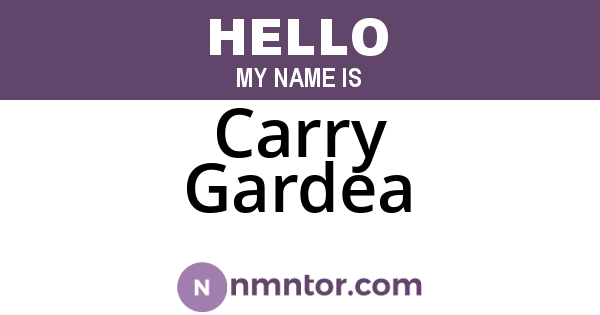 Carry Gardea