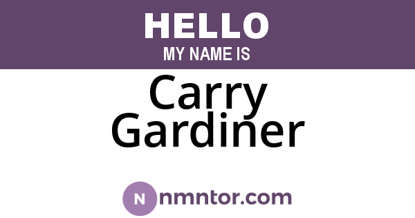 Carry Gardiner