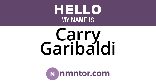 Carry Garibaldi