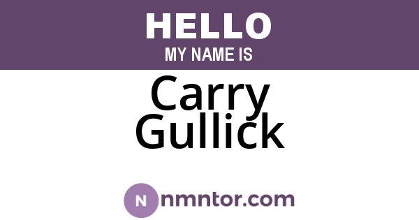 Carry Gullick
