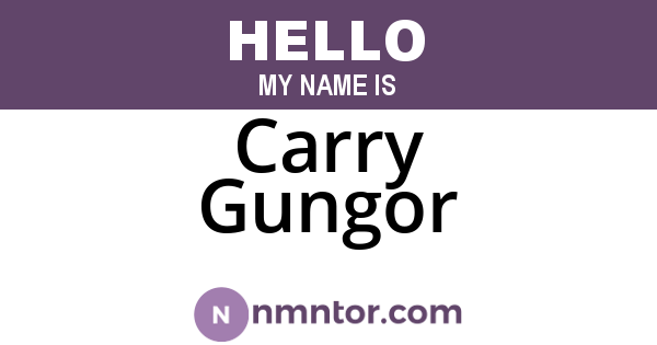 Carry Gungor