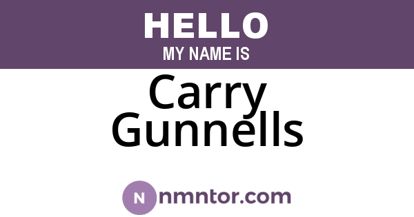 Carry Gunnells
