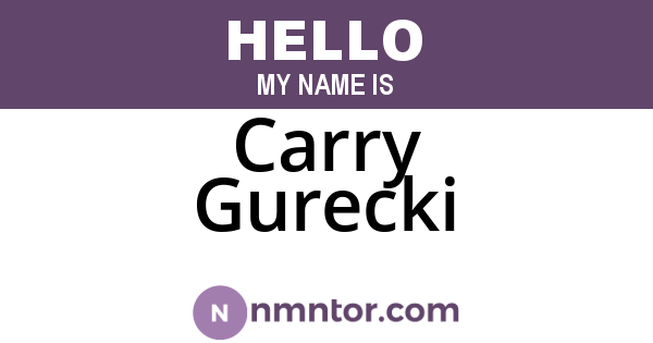 Carry Gurecki