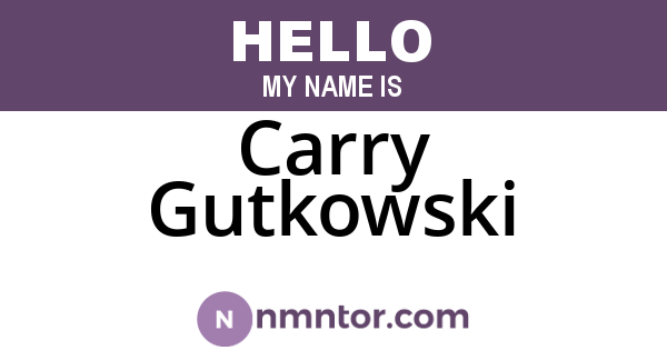 Carry Gutkowski