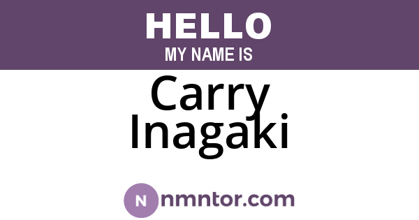 Carry Inagaki