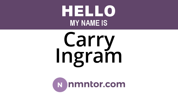 Carry Ingram