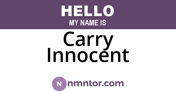 Carry Innocent