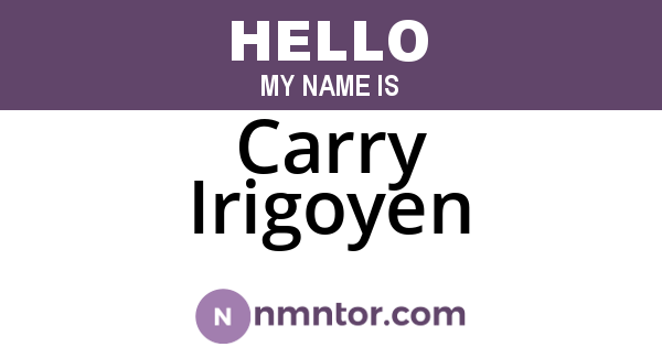 Carry Irigoyen