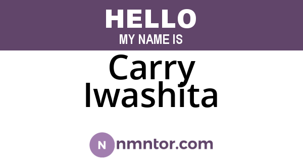 Carry Iwashita