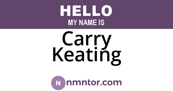 Carry Keating