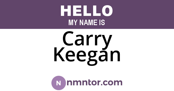 Carry Keegan