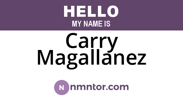 Carry Magallanez