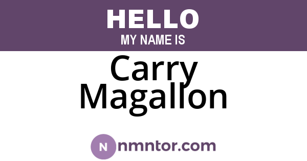 Carry Magallon