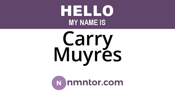Carry Muyres