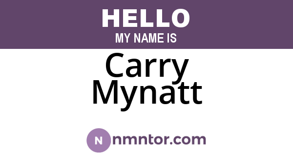 Carry Mynatt