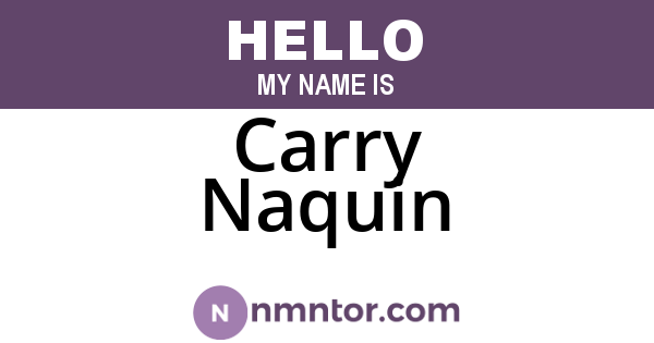 Carry Naquin