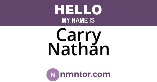 Carry Nathan