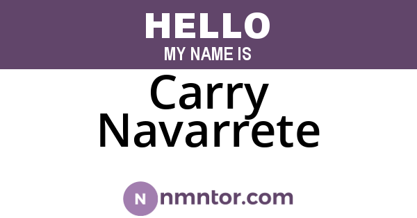 Carry Navarrete