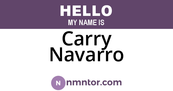 Carry Navarro