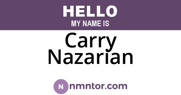 Carry Nazarian