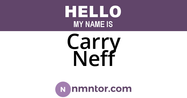 Carry Neff