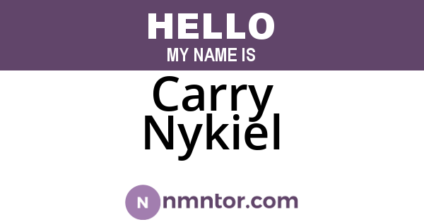Carry Nykiel