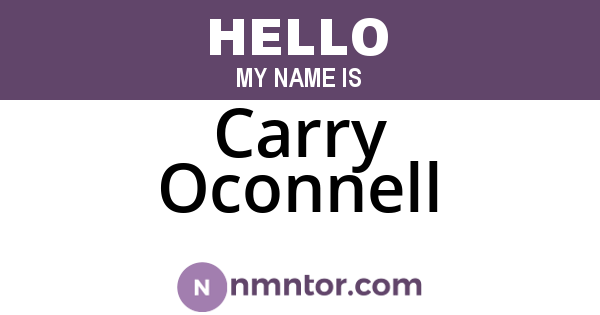 Carry Oconnell
