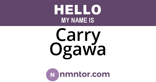 Carry Ogawa