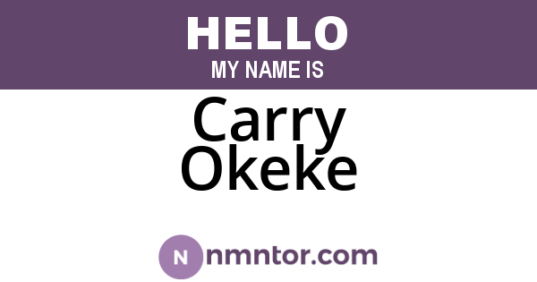 Carry Okeke