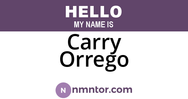 Carry Orrego
