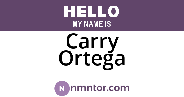 Carry Ortega