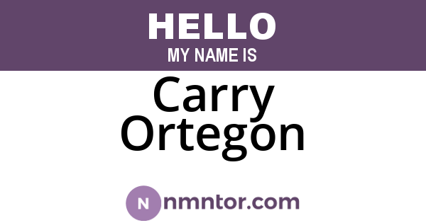 Carry Ortegon