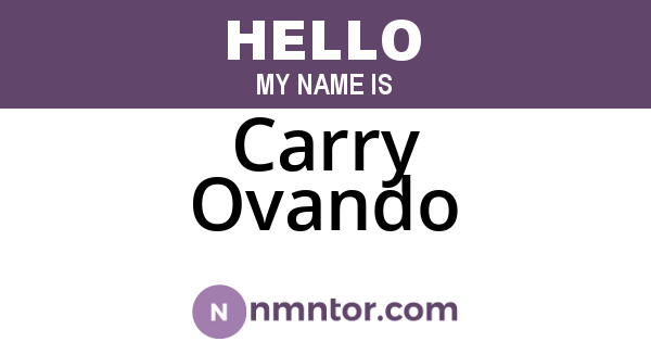 Carry Ovando