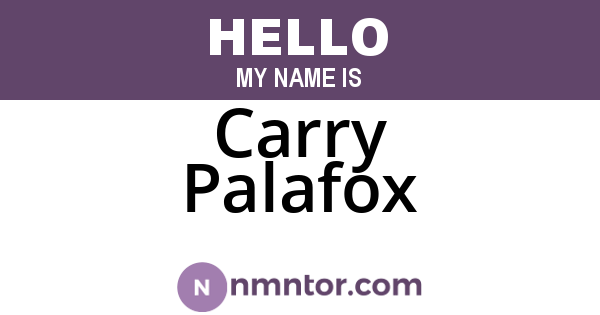 Carry Palafox