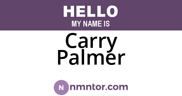 Carry Palmer