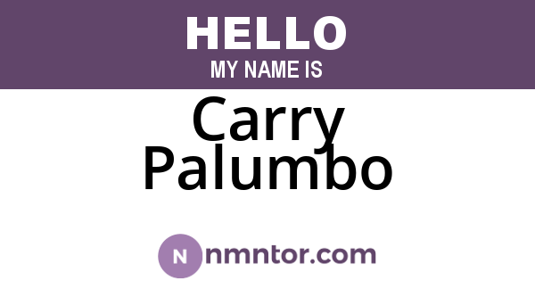 Carry Palumbo