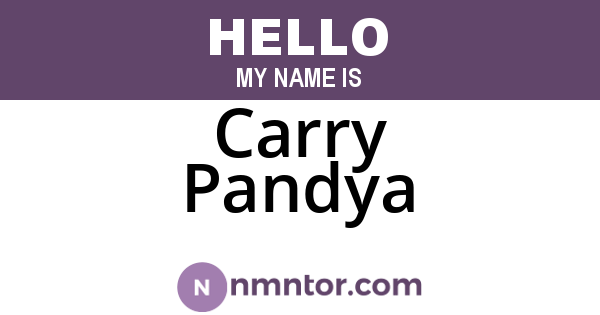 Carry Pandya