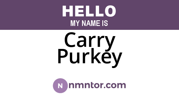Carry Purkey