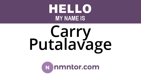 Carry Putalavage