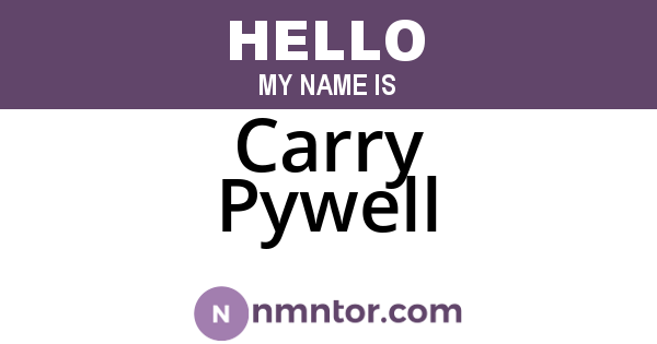 Carry Pywell