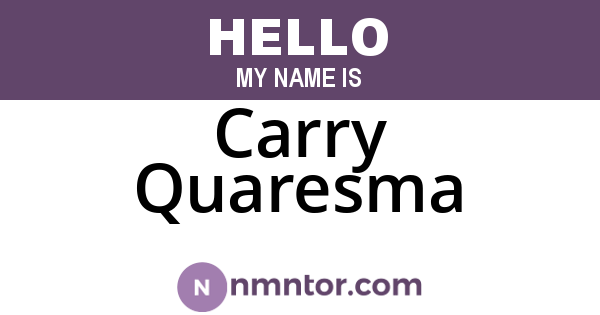 Carry Quaresma