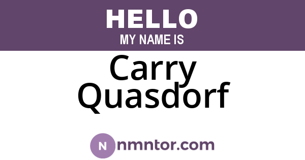 Carry Quasdorf