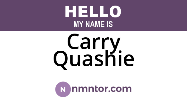 Carry Quashie