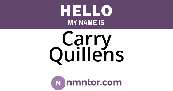 Carry Quillens