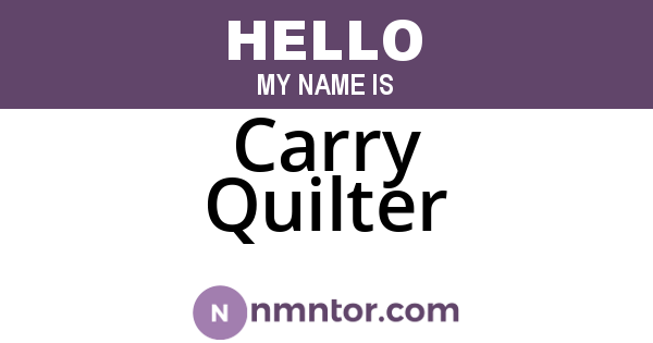 Carry Quilter