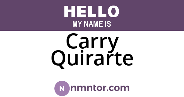 Carry Quirarte