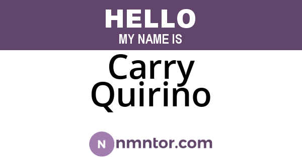 Carry Quirino